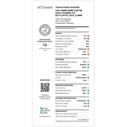 Fisherbrand 20 mm krympetætning, s lv, aluminiumshætte, 10 mm centerhul, samlet septum S&oslash;lv, Bl&aring;, Gr&aring; | Buy Online | Fisher Scientific